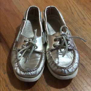 Metallic sperry by Jcrew